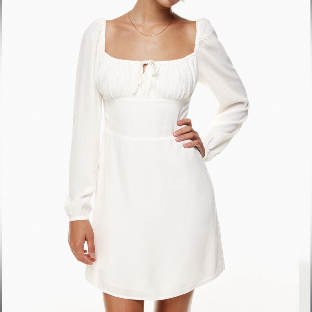 Aritzia Sunday Best Delilah Long Sleeve White Dress size S
